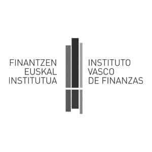 Logotipo del Instituto Vasco de Finanzas en blanco y negro